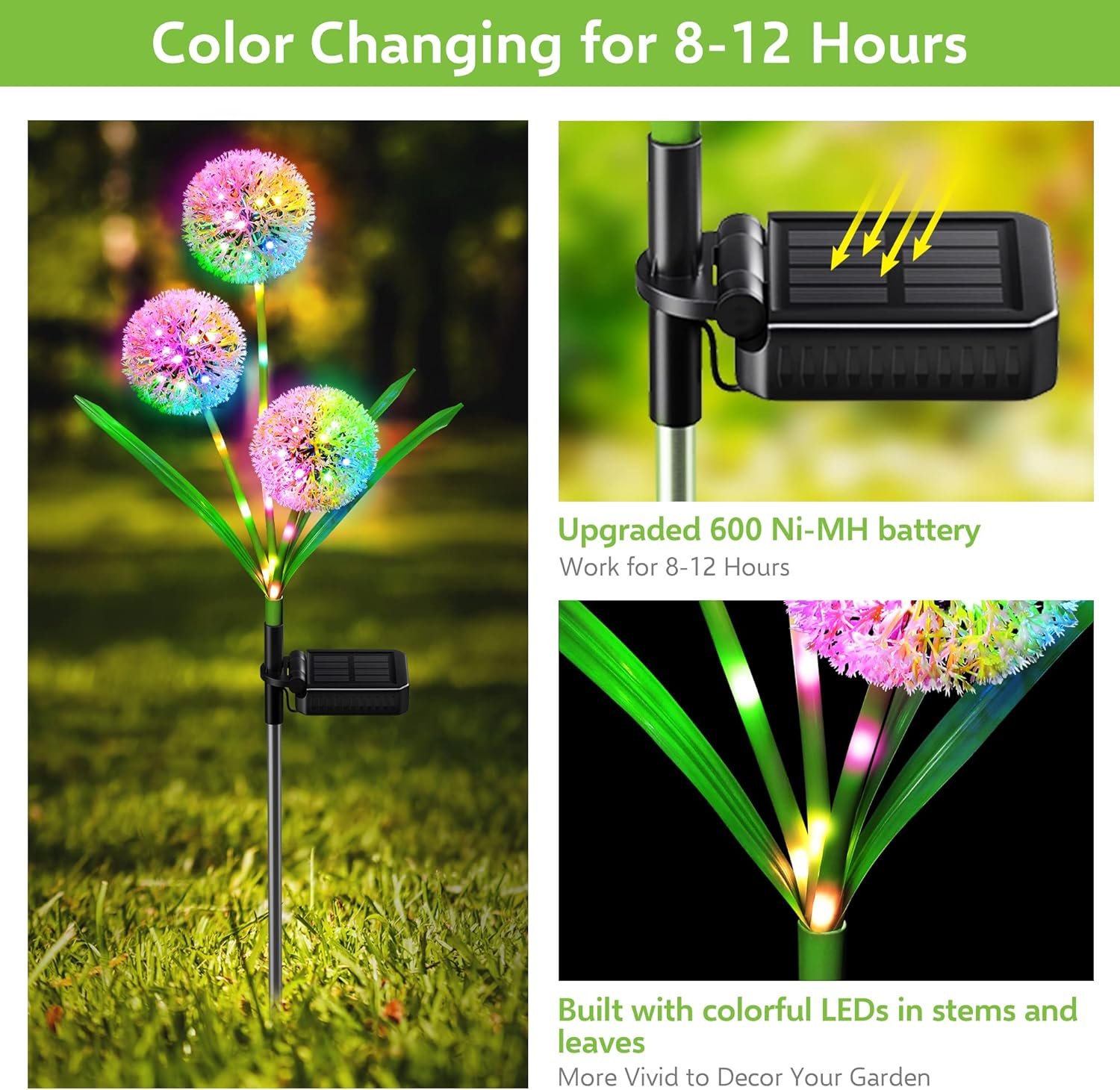 Garden Dandelion Decorative Stake Light