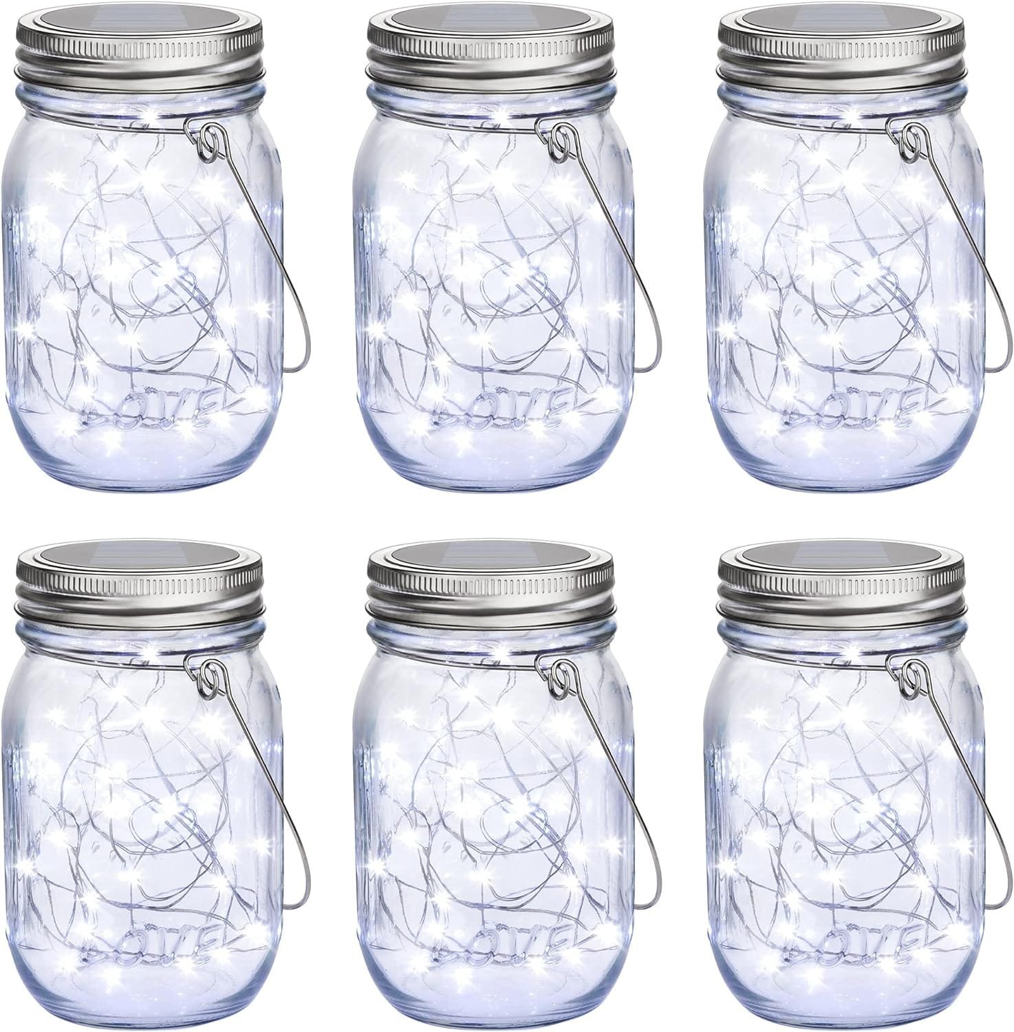 Outdoor Solar Mason Jar Lanterns