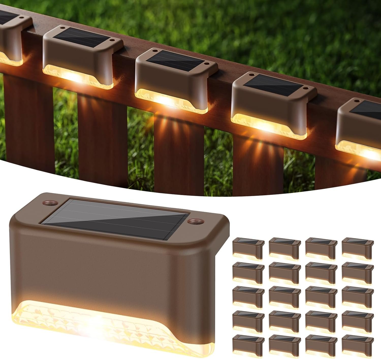 Solar fence lights