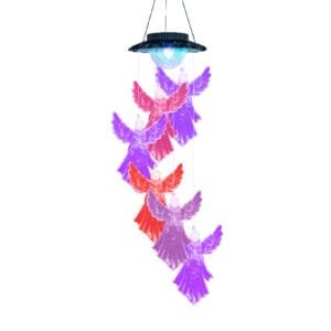 Angel wind chimes light