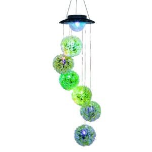 Solar-powered Flower Ball Wind Chime Light